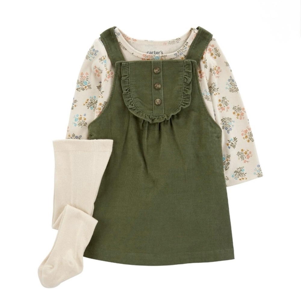 NWT Carter's Child of Mine Baby Girls' 3-Piece Dress Set, Size: 3-6 Months - Picture 2 of 9